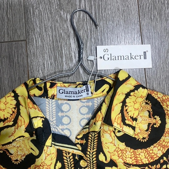 Glamaker Yellow & Black Dress - Picture 5 of 5